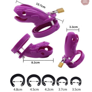 Accessoire de chasteté en plastique violet