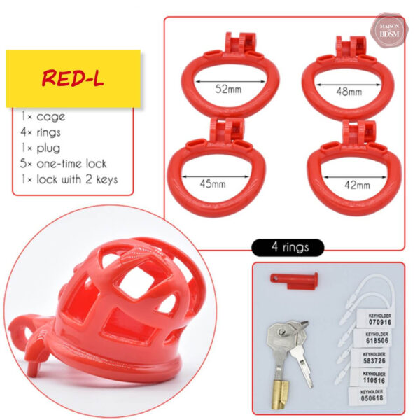 Cage de chasteté ergonomique en résine
