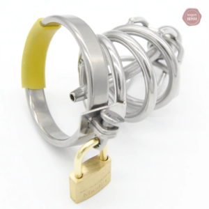 Accessoire de chasteté en métal pour homme