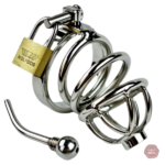 Cage de chasteté design métal pour sensations intenses