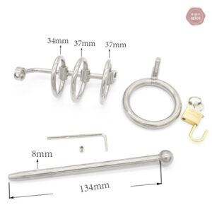 Cage de chasteté urètre en métal pour une expérience unique