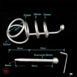 Accessoire de chasteté urètre en métal robuste
