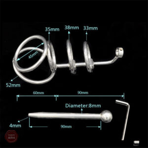 Accessoire de chasteté urètre en métal robuste
