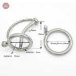 Accessoire de chasteté urétral en métal robuste