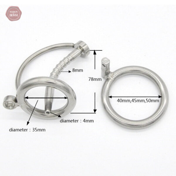 Accessoire de chasteté urétral en métal robuste