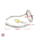 Cage de chasteté en métal pour contrôle urétral