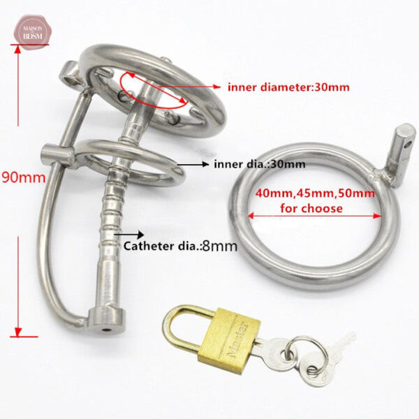 Cage de chasteté avec design innovant pour contrôle de l'urètre
