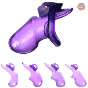 Cage de chasteté en résine V3 violet