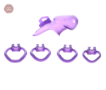 Accessoire de chasteté en résine violet, design V3