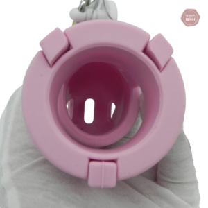 Cage de chasteté rose, idéale pour voyages