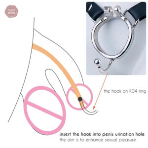 Cage de chasteté en cuir réglable