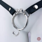 Cage de chasteté en cuir, design ergonomique