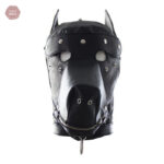 Cagoule noire pour pratiques BDSM