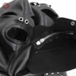 Cagoule BDSM en cuir, pour une expérience immersive