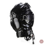 Cagoule brillante pour expériences BDSM