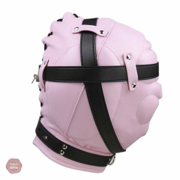 Cagoule en latex rose pour expériences sensuelles