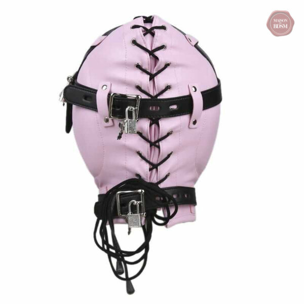 Masque rose pour la pratique BDSM et l'éveil des sens