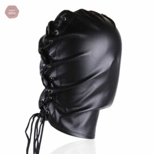 Accessoire BDSM : cagoule avec fermeture éclair