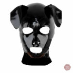 Cagoule Chien en latex pour pratiques BDSM