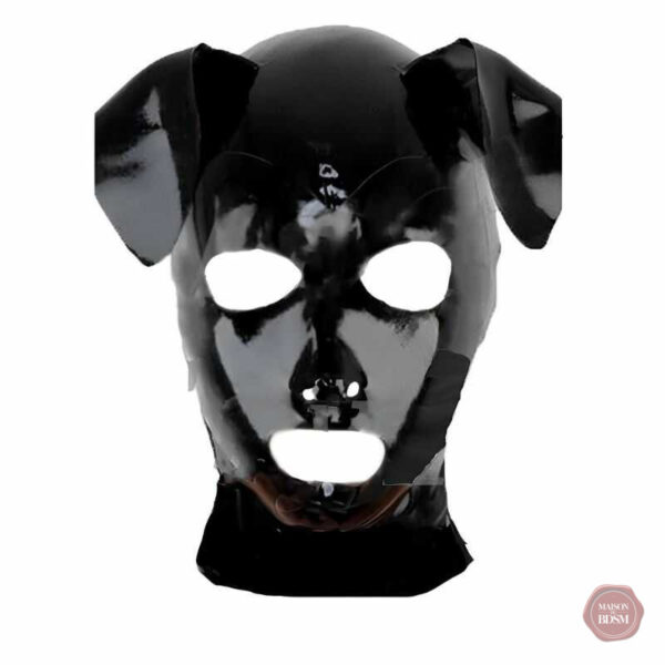 cagoule-chien-latex-1 Cagoule Chien en latex pour pratiques BDSM