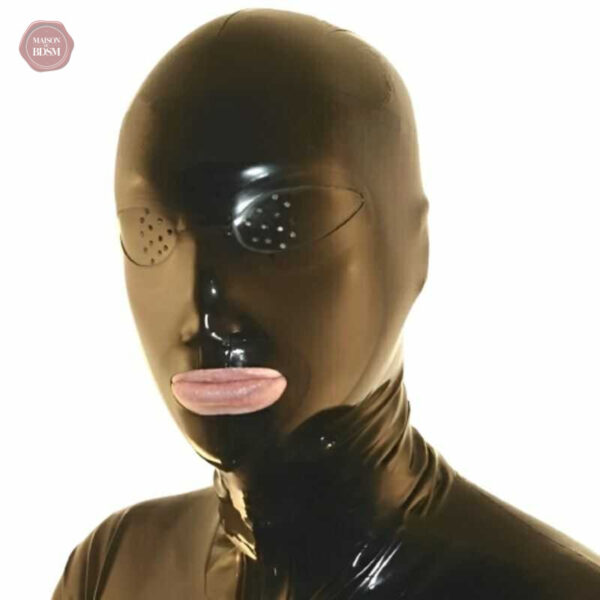 cagoule-latex-blackout-1 Cagoule en latex noir pour pratiques BDSM