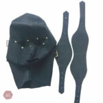 Accessoire BDSM, cagoule sexy en latex, expérience immersive