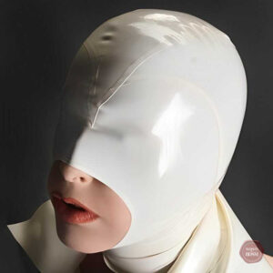 Cagoule latex ajustée, idéale pour jeux de rôle et bondage