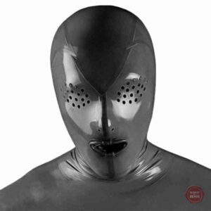 Accessoire de BDSM : cagoule en latex, idéal pour la soumission