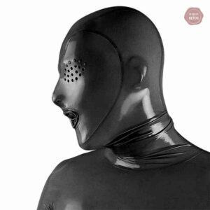 Cagoule respirante en latex, conçue pour des expériences sensuelles