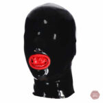Accessoire BDSM : cagoule en latex pour sensations fortes