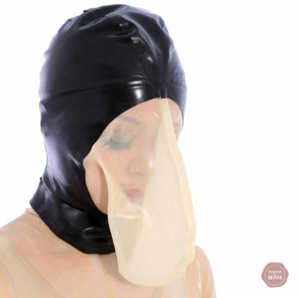 Cagoule respirante en latex, idéale pour le jeu de rôles