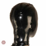 Accessoire de soumission en latex, cagoule ajustée