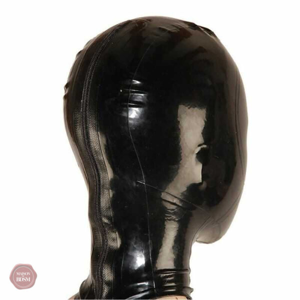 Accessoire de soumission en latex, cagoule ajustée