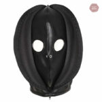 Cagoule cuir pour privation sensorielle en BDSM