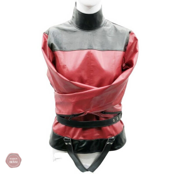 camisole-bdsm-cuir-1 Camisole de force en cuir pour jeux BDSM