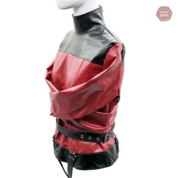 Camisole en cuir noir pour immobilisation