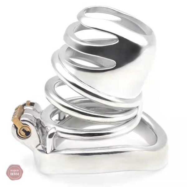 Cage de chasteté discrète en acier, 6,1 cm