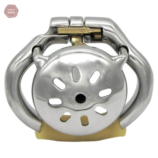 Cage de chasteté en acier, design compact et discret