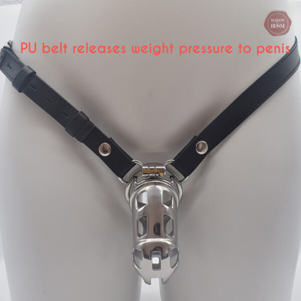 Cage à pénis en PU, accessoire de domination incontournable