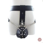 Accessoire BDSM en cuir PU pour la chasteté