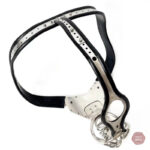 Accessoire de chasteté en acier, ajustable de 68 à 110 cm