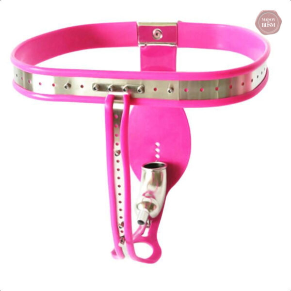Accessoire de chasteté rose ajustable 58-109 cm