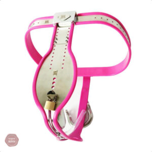 Ceinture de chasteté pour homme en rose