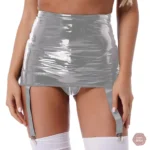 Costume sexy avec ceinture de jarretelles en cuir