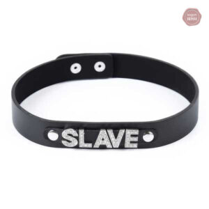 Choker Slave en cuir, accessoire BDSM élégant