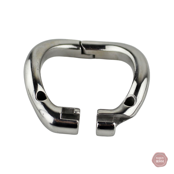 cockring-anneau-cage-de-chastete-charniere-b-1 Cockring en métal avec charnière pour une chasteté sécurisée