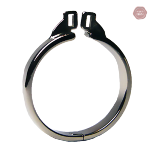 Cockring en métal avec charnière pour chasteté