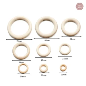 Lot de cockrings en bois, expérience sensorielle