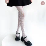Collants lingerie avec porte-jarretelles en dentelle
