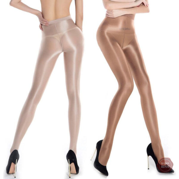 Bas Sissy brillants avec finition brillante et sexy